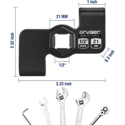 Wrench Extender Tool for 1/2 Inch or 21mm Hex Drive