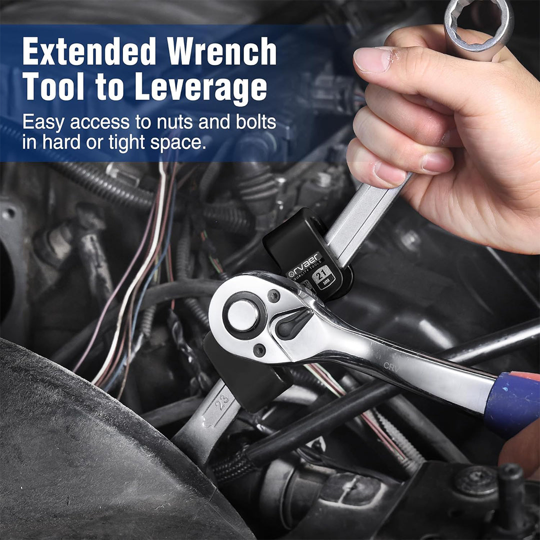 Wrench Extender Tool for 1/2 Inch or 21mm Hex Drive